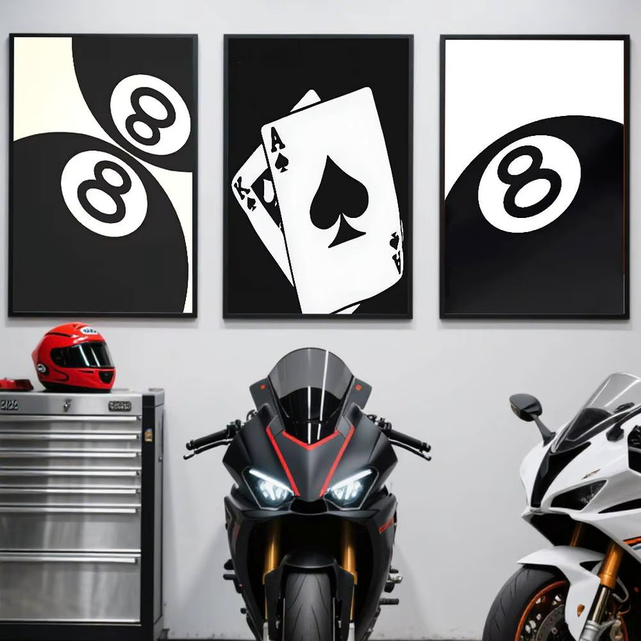 Kayou Poster mit Ballmotiv im Anime-Stil, Schwarz-Weiß Kunstdruck aus Papier, Rechteckig - Bild 3