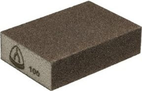 Klingspor Handschleifklotz SK500 für Holz und Lack, Körnung K100, Braun, B/T/H: 10,0 x 7,0 x 2,5 cm - Bild 1