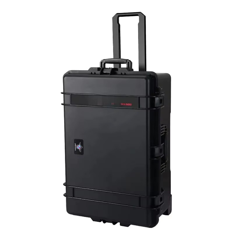 Wasserdichte Werkzeug-Aufbewahrungsbox von OEMG in Schwarz, tragbarer Organizer für Hardware und Instrumentenausrüstung mit Zugstange - Bild 7