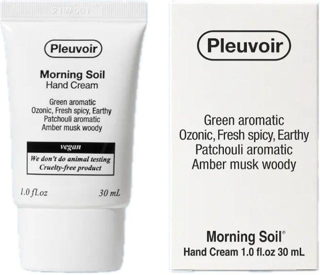 Pleuvoir Handcreme Morgenboden White, 30 ml, mit Hyaluronsäure, Vegan - Bild 1