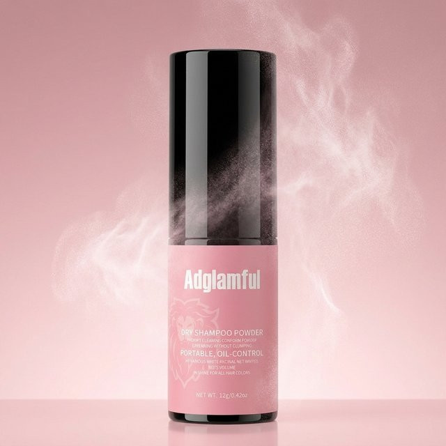 Adglamful Trockenshampoo-Pulver, 12g, für fettiges Haar - Bild 1