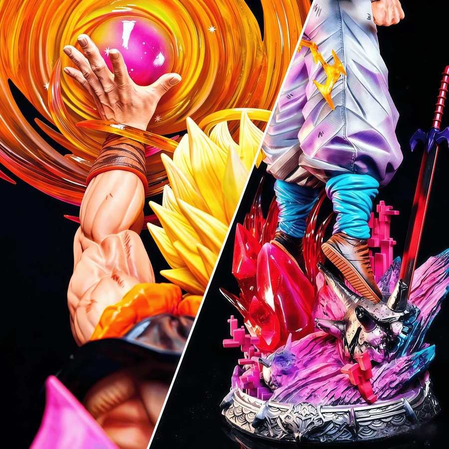 Bandai Dragon Ball Z Gogeta Super Saiyan Actionfigur, 45cm, 3 Austauschbare Köpfe - Bild 3