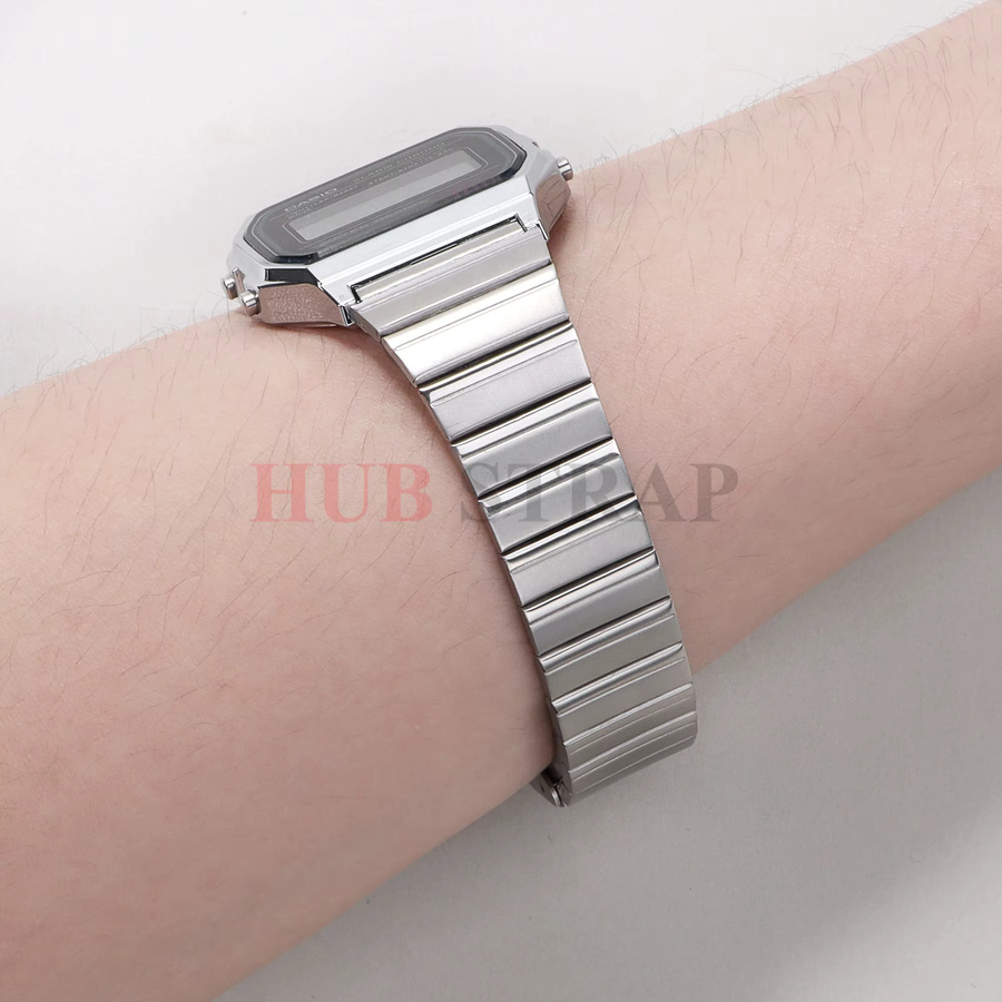 CASIO Uhrenarmband Edelstahl, Silber, 18 mm, Unisex - Bild 3