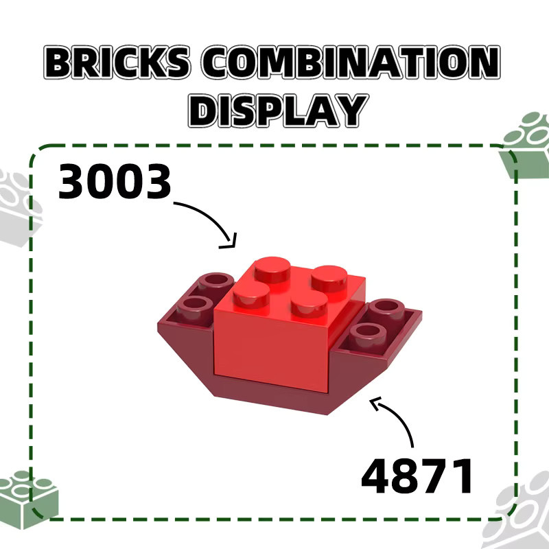 Wange 3003 Baustein-Set Grün, 77 Stück 2x2 Hohe 4-Loch Steine für DIY Kreativ-Montage aus Kunststoff - Bild 2