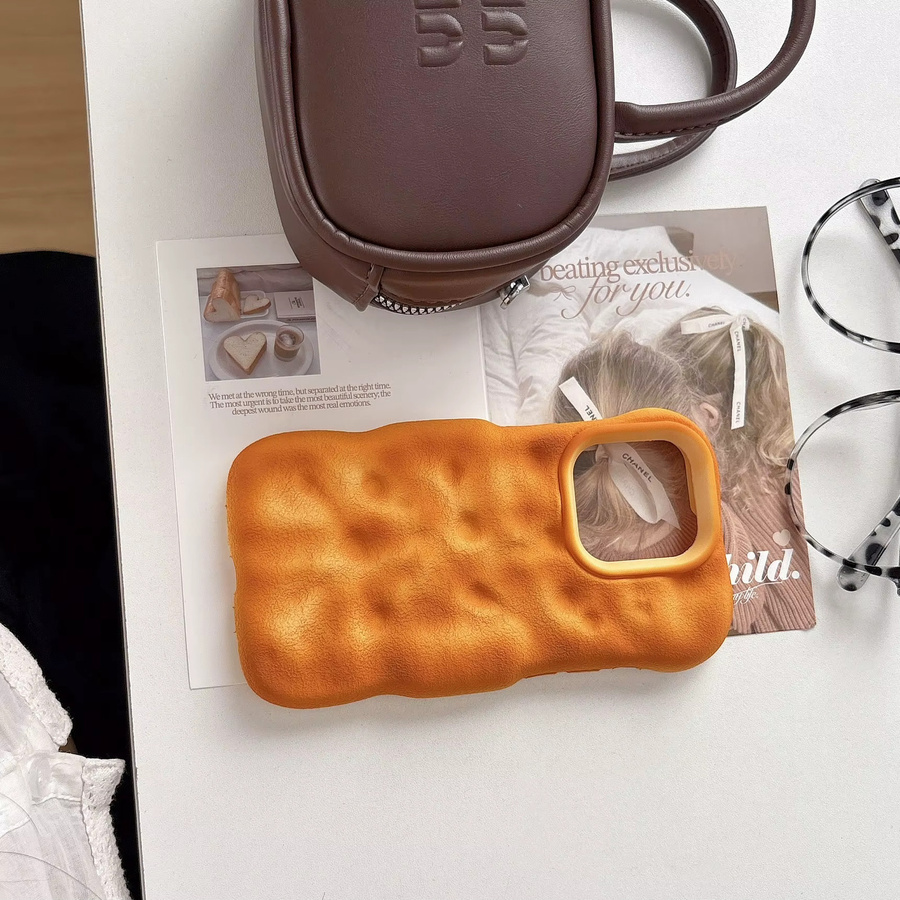 Handyhülle im Brot-Design für Apple iPhone 12 bis iPhone 17 Pro Max aus weichem Silikon - Bild 5