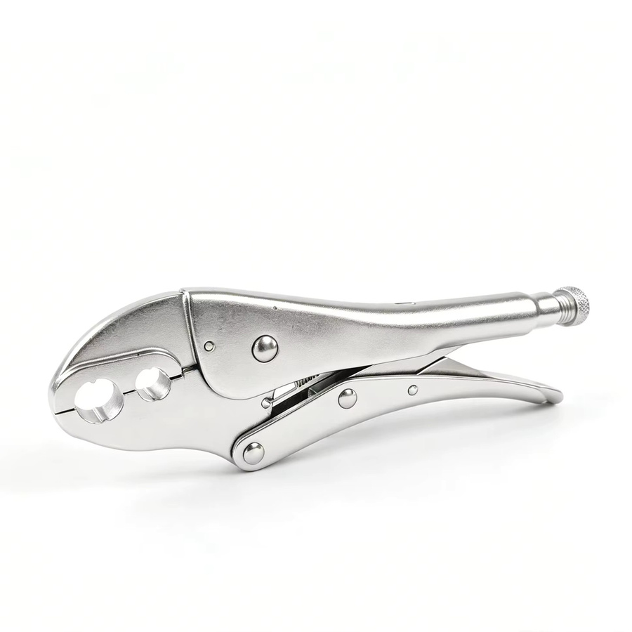 MacWork Kupferrohr-Crimpzange 9 Zoll in Silber für Oxy-Acetylen-Brennerschläuche 1/4" und 3/16" - Bild 1