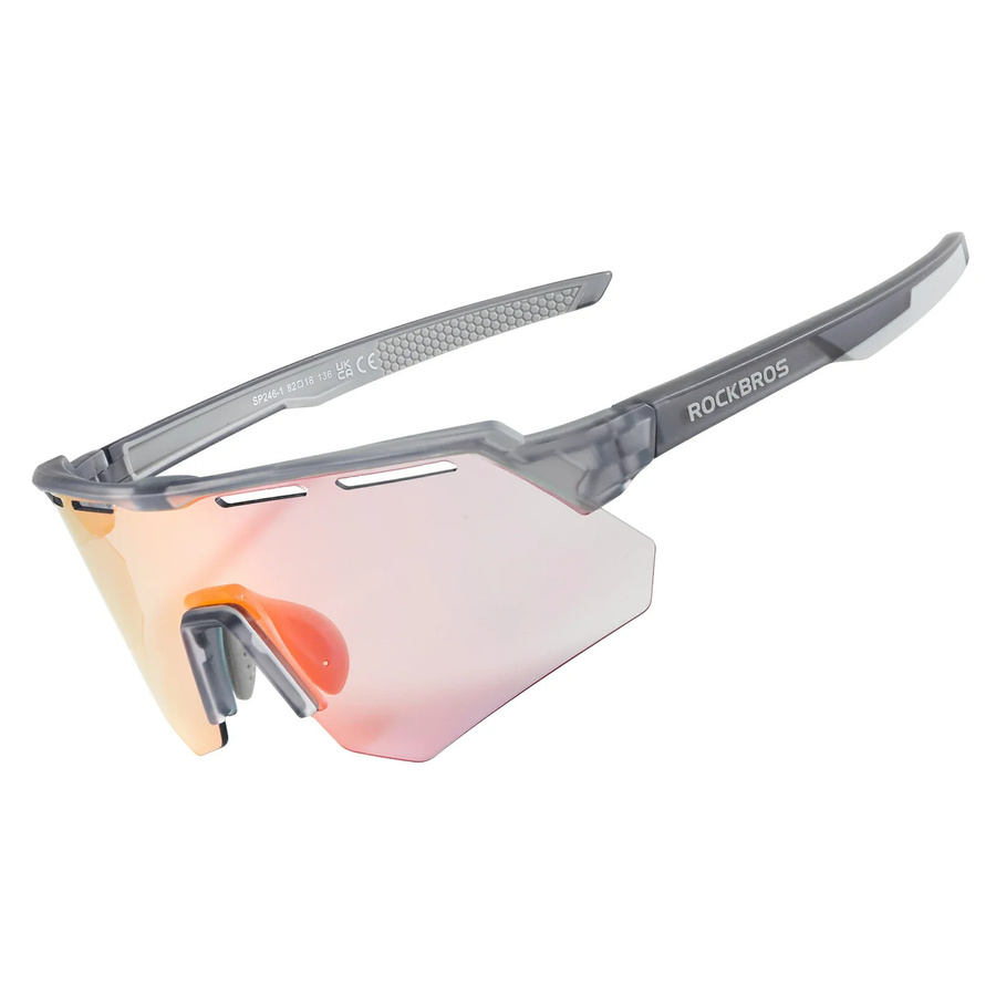 ROCKBROS Fahrradbrille, Unisex, Vollrand, Grau, TR90, Photochromatisch - Bild 1