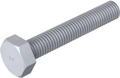 OBO Bettermann Sechskantschraube M10x60 aus Stahl in Silber, 50 Stück - Bild 1