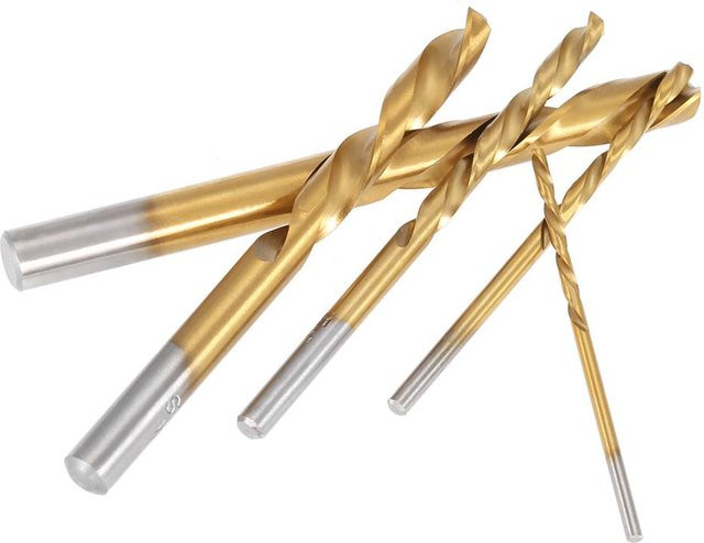 10er Linksdreher Bohrer Set aus Edelstahl mit Metallkoffer in Gold von Painter zur Entfernung beschädigter oder ausgebrochener Schrauben - Bild 1