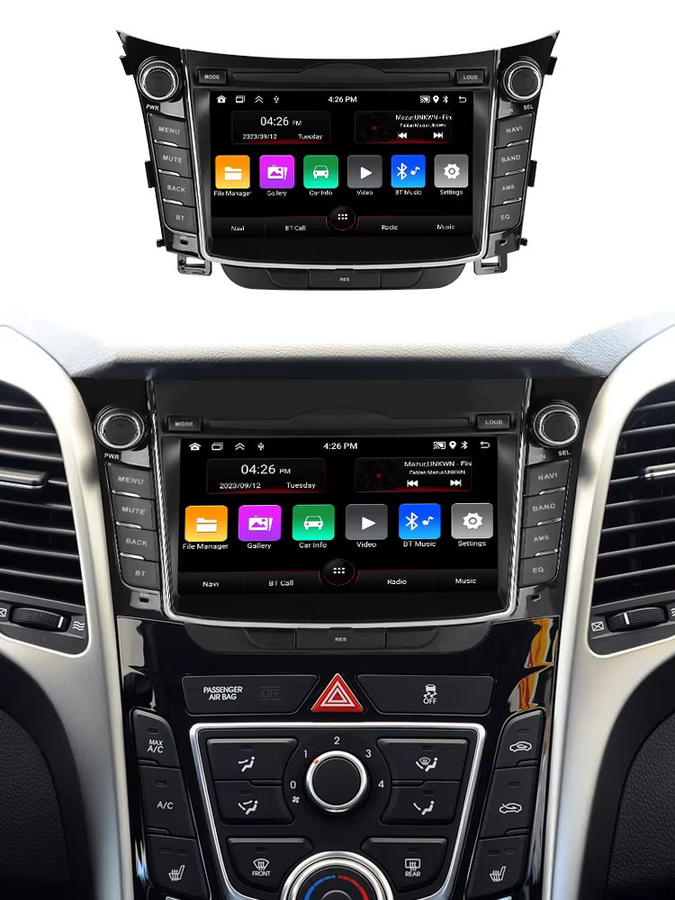 STRONGNAVI Drahtloses Multimedia-Display mit CarPlay und Android Auto für Hyundai I30 und Elantra GT 2011-2017 inklusive GPS, Schwarz - Bild 7