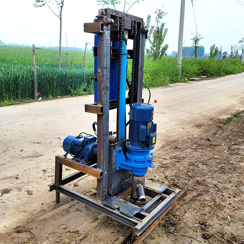 Relied Elektrische hydraulische Brunnenbohrmaschine Tragbare Bohrmaschine in Blau mit 80 m bis 100 m Bohrtiefe - Bild 1