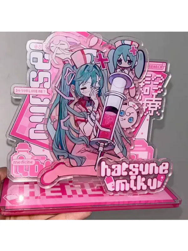 2 Stück Bandai Kawaii Miku Anime Acryl-Standfiguren aus Kunststoff, mehrfarbig - Bild 6