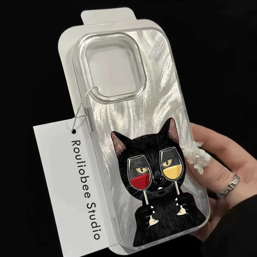 Stoßfeste Katzen-Handyhülle für Apple iPhone in Transparent - Bild 4