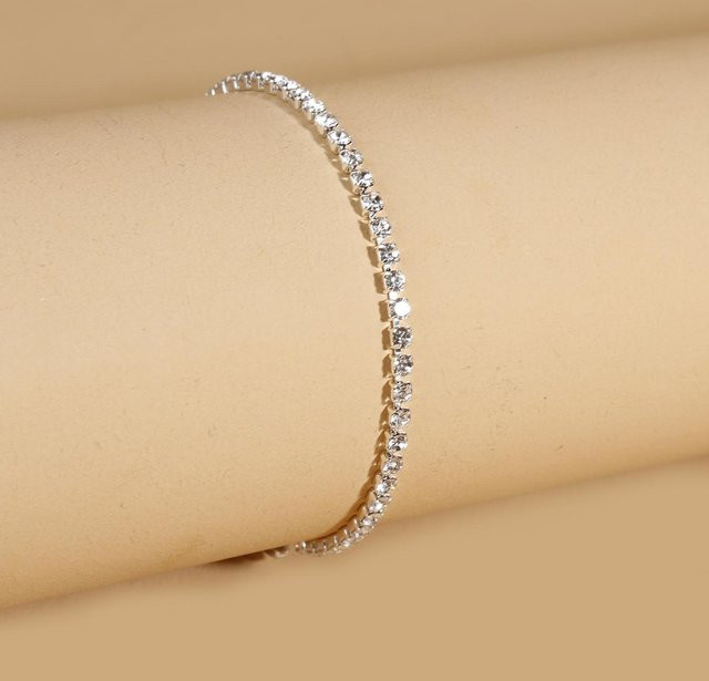 Armband Damen, Diamant, Zirkonia, Kupfer, beige - Bild 1