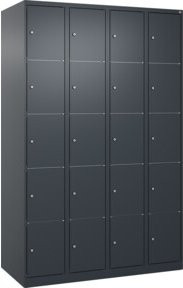 C+P Schließfachschrank Classic PLUS mit 4 Abteilen in Anthrazitgrau, B/T/H: 120 x 50 x 185 cm - Bild 1
