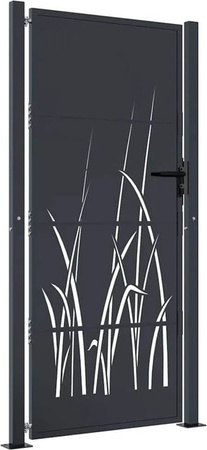 vidaXL Gartentor aus verzinktem Stahl in Anthrazit, B/H: 110 x 180 cm