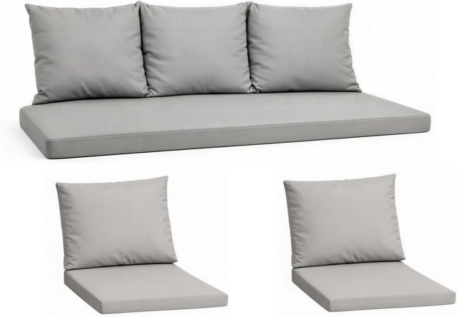 Setgarden Komfort Set Gartenloungekissen für Technorattan-Möbel in Grau, 1-teilig, B: 150 cm, T: 50 cm - Bild 1