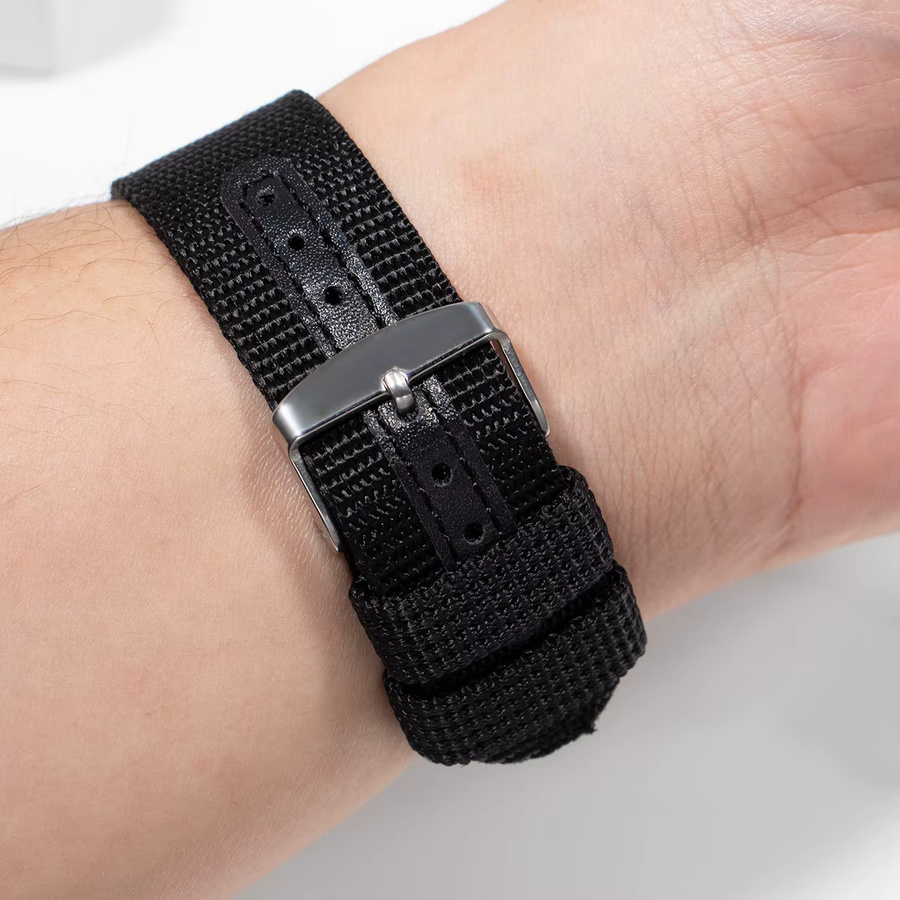 CHIICSMART Uhrenarmband Nylon, Schwarz, Unisex - Bild 3