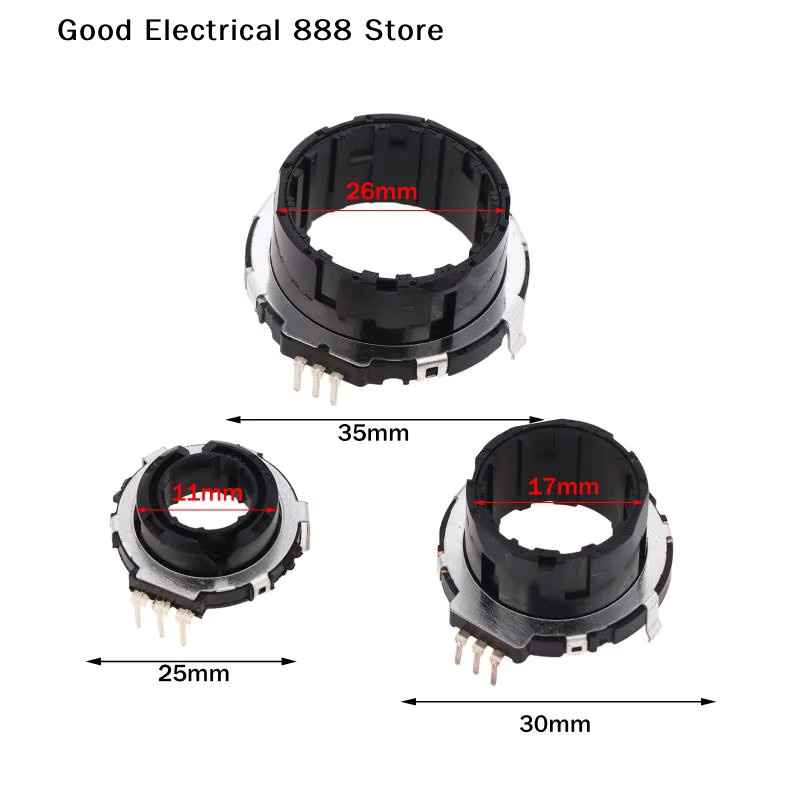 HUXUAN Hohlwellen-Encoder für EC25 EC28 EC35, 15-Puls-Positionssensor-Encoder-Potentiometer, 360 Grad drehbar, Schwarz - Bild 3