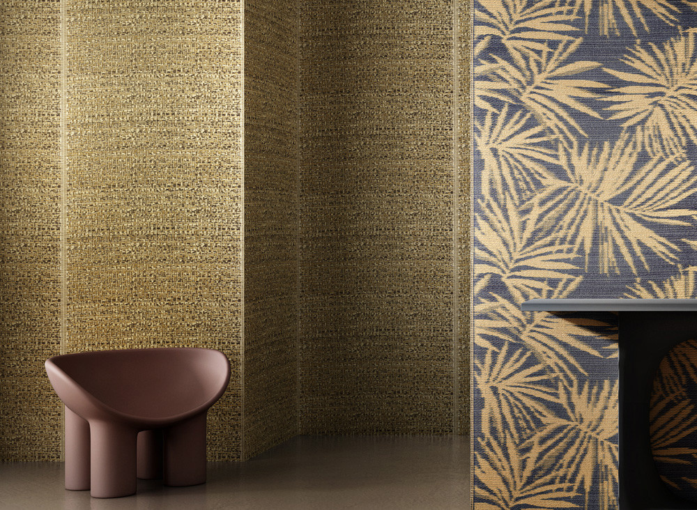 Jannelli & Volpi Tapete Chashitsu 6350 in Braun, Beige und Gold mit Textur im orientalischen Stil - Bild 1