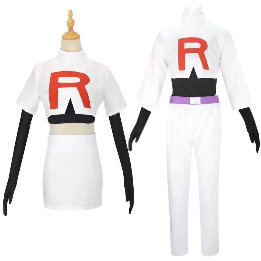 ZOBOTT Pokémon Jessie und James Cosplay Kostüm, Unisex, Set / Bundle - Bild 2