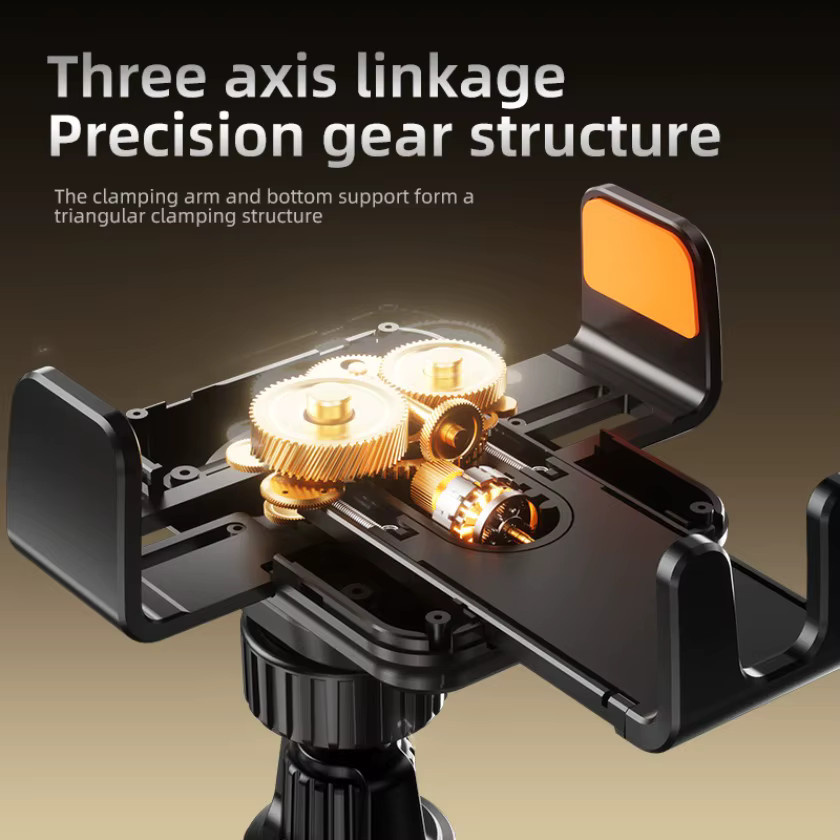 VIKEFON Mini Auto Wireless Ladegerät und Telefonhalterung mit 360 Grad Rotation und Open Clamping in Schwarz - Bild 4