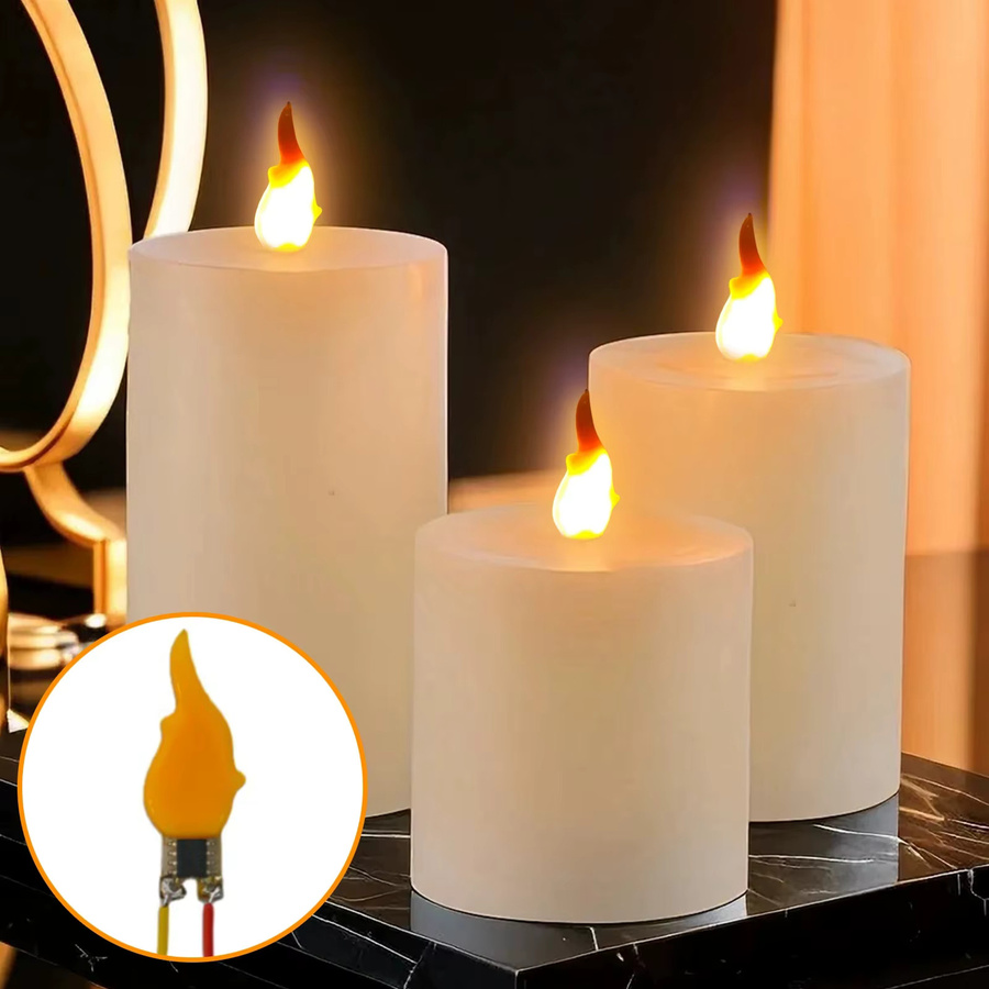 KISUFU LED-Flammen-Filament-Kerzen mit warmweißem Licht 2200K, Orange, USB und Batteriekasten, Vintage Edison-Glühbirnen-Zubehör für Party und Deko - Bild 3