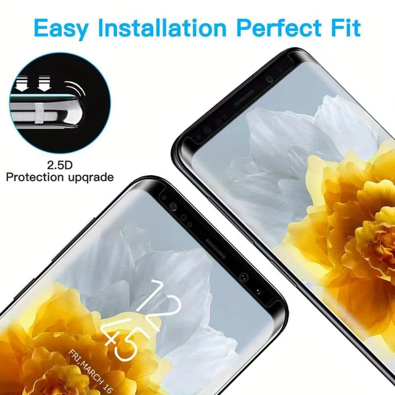 3D-Displayschutz aus gehärtetem Glas für Samsung Galaxy S9, S9+ und Note 9, transparent, bruchsichere Folie - Bild 3