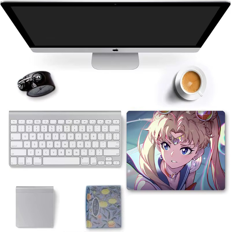 Bandai Sailors Moon Mauspad für Damen, Rosa, Kawaii Anime Schreibtischunterlage - Bild 3