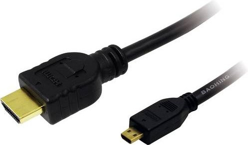 LogiLink HDMI Anschlusskabel HDMI-A auf HDMI-Micro-D in Schwarz, 1,00 m, 4K UHD, CH0030 - Bild 1