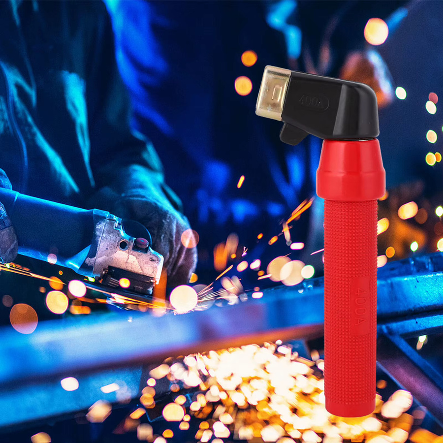 WALFRONT Schweißelektrodenhalter Stick Halter für 400A Schweißarbeiten in Rot - Bild 3
