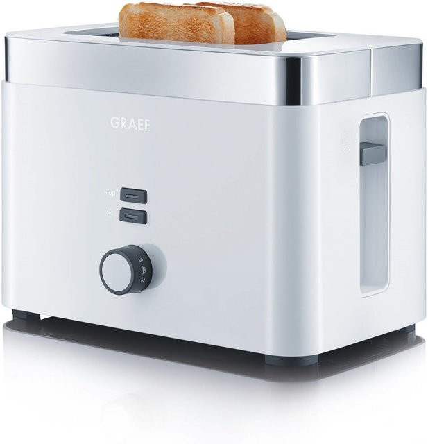 Graef Kompakt-Toaster TO 61 in Weiß und Silber mit Automatik-Abschaltfunktion - Bild 1