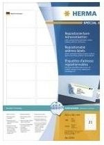 Herma Adressetiketten weiß, universal, 2100 Stück auf 100 DIN A4 Bögen, Breite: 63,5 mm, Höhe: 38,1 mm - Bild 1