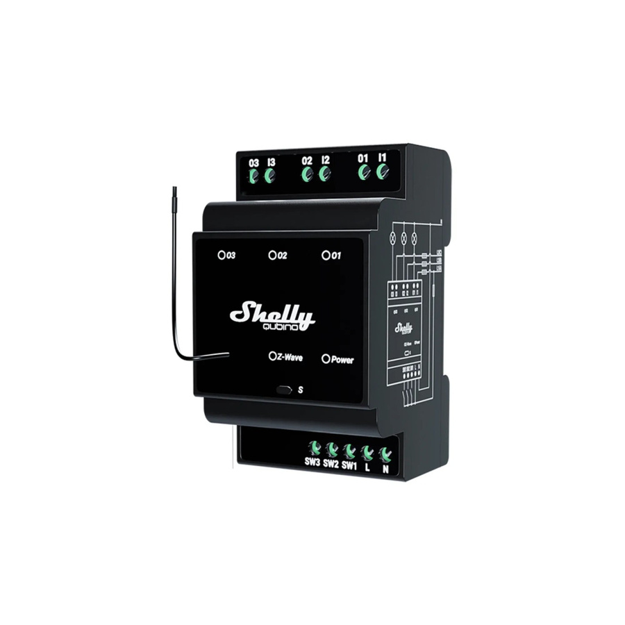 Shelly Pro 3 Smarter 3-Kanal Schaltaktor LAN & WLAN Schwarz - Bild 2