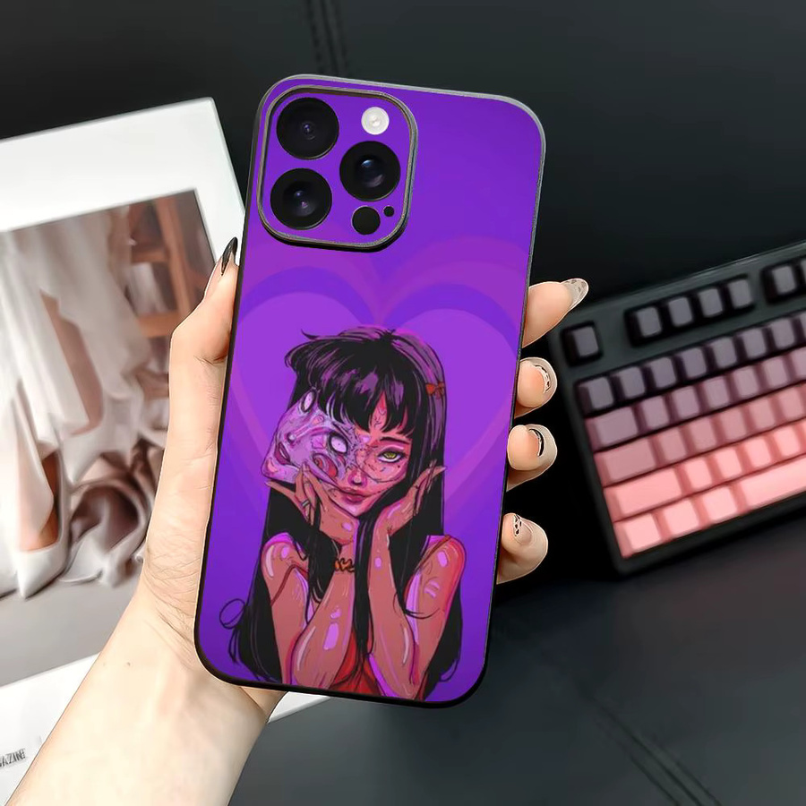 Horrorfilm T-Tomie Handyhülle für iPhone 17 16 15 Pro Max in Schwarz mit Satin-Glanz-Finish - Bild 3