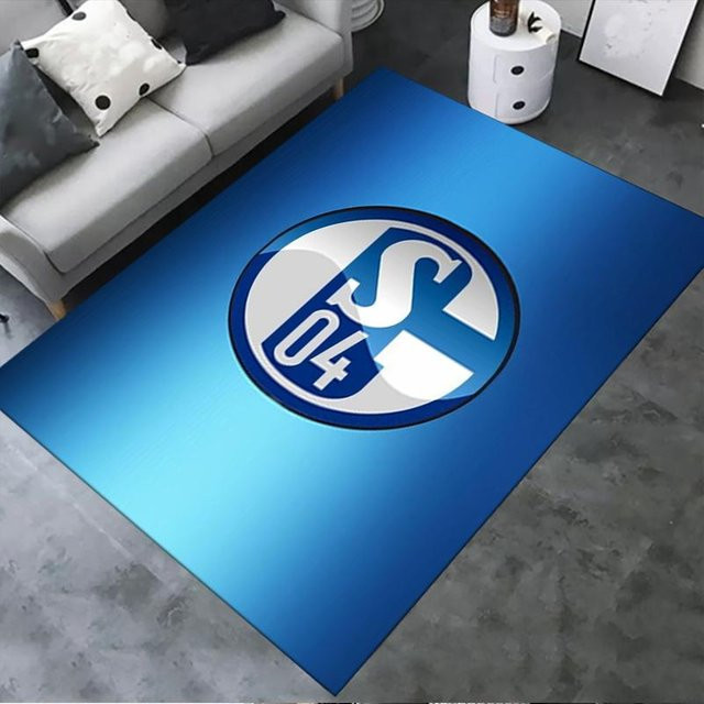 On My Love Home FC Schalke 04 Teppich in Blau, rutschfest und waschbar, B/T: 230 x 160 cm - Bild 1