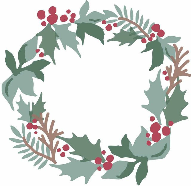 Sizzix Layered Stencils Holly Wreath von Lisa Jones in Multicolour - Bild 1
