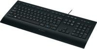 Logitech K280e USB Tastatur Schwarz QWERTZ Membran Spritzwassergeschützt - Bild 1