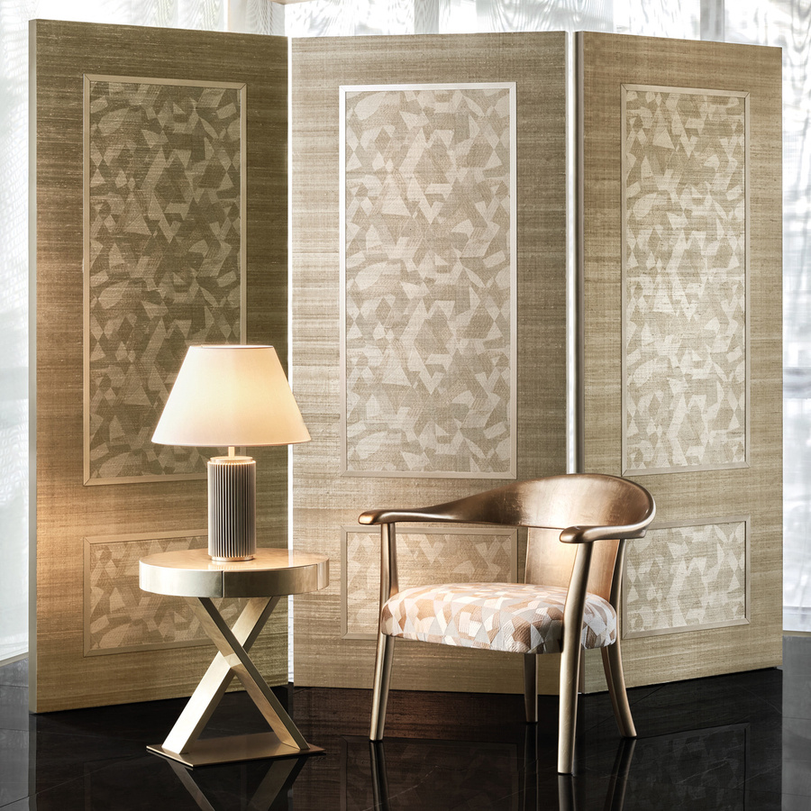 Armani Casa Tapete Excelsior 9711 in Beige und Gold mit geometrischem Abstract-Muster aus Vlies und Textiloptik - Bild 1