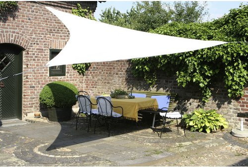 Floracord Dreiecksonnensegel aus Polyester in Weiß, B/T/H: 360 x 360 x 360 cm - Bild 3