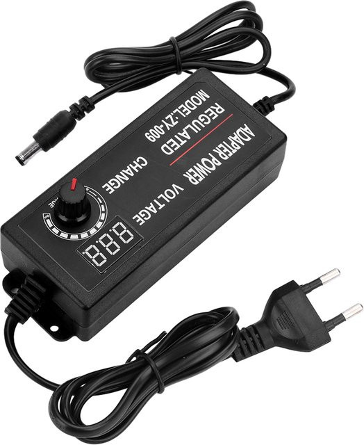 Einstellbares Schaltnetzteil diymore AC100-240V zu DC 3V-24V in Schwarz mit Display - Bild 1