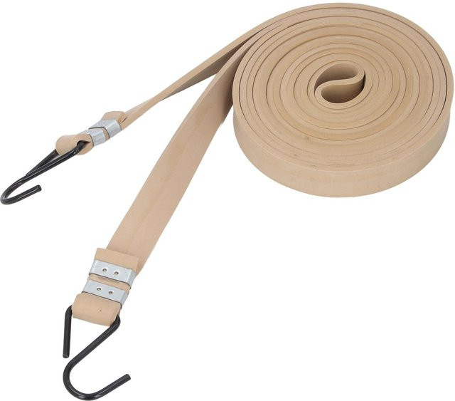ZuiyouJewelry Flaches Bungee-Seil aus Latex in Beige mit Haken zur Gepäckbefestigung, Breite: 2 cm, Dicke: 0,46 cm - Bild 1