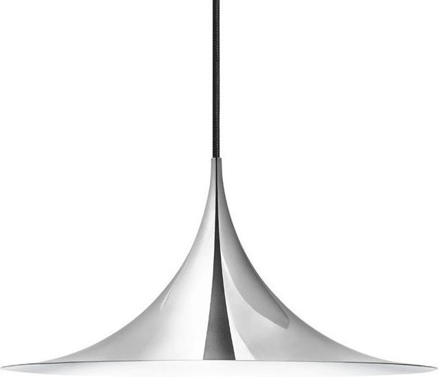 Gubi Semi Pendant Pendelleuchte in Silber mit E27 Fassung, Durchmesser: 47 cm, Höhe: 60 cm - Bild 1