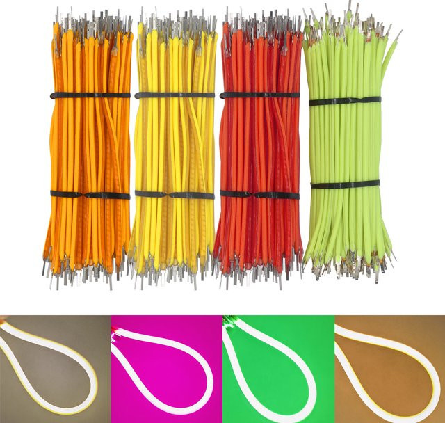 10 Stück LED Edison Glühbirnen Ersatzteile mit flexiblem Filament für DC3V, verschiedene Längen von 60mm bis 300mm - Bild 1