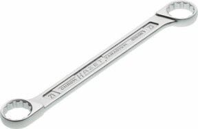 Hazet Doppel-Ringschlüssel 610N-21X23 mit Außen-Doppel-Sechskant-Tractionprofil in Silber - Bild 1