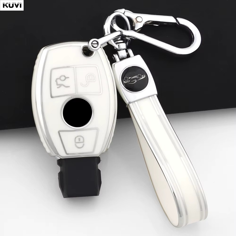 Kuvi TPU Schlüsselhülle für Mercedes Benz A B C E Klasse GLS GLA GLK GLC CLS CLA W204 W205 W212 W463 W176 - Bild 2