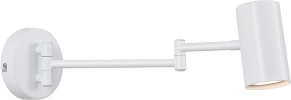 NETTLIFE Wandleuchte Weiß aus Metall mit verstellbarem Zylinder im Vintage-Design für GU10 Leuchtmittel