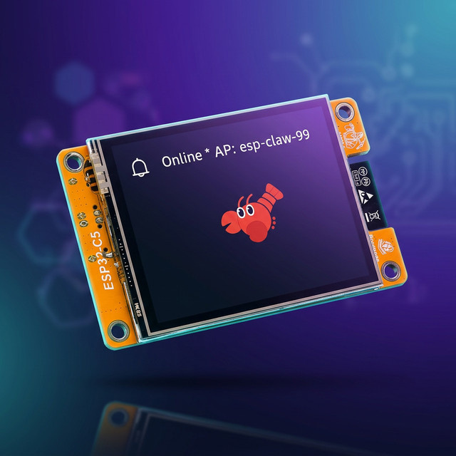 NM-CYD-C5 AI-Agenten-Leiterplatte mit ESP32-C5 Chip, 2,8-Zoll-Display und WLAN-Modul für IoT-Entwicklungen kompatibel mit GPT, Claude und DeepSeek - Bild 1