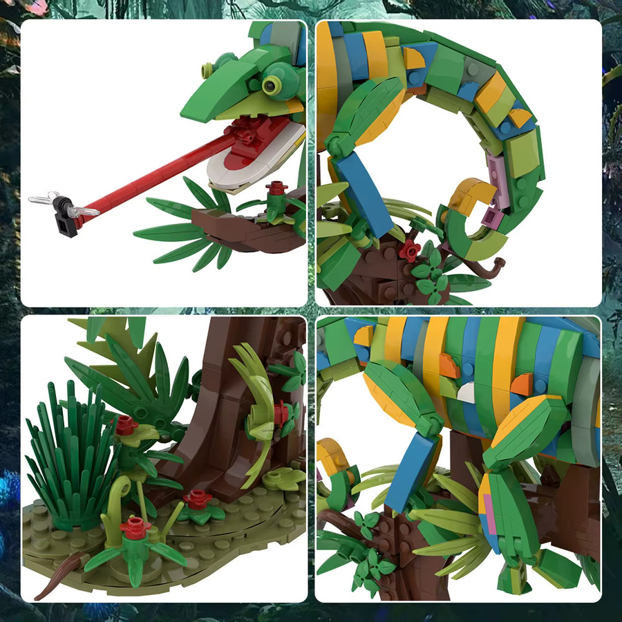 GOBRICKS MOC Chamäleon Modell Bausteine, Tiere, Mehrfarbig - Bild 3