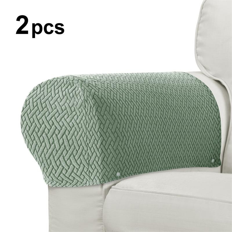 2er Set Stretch Jacquard Armlehnen Stuhlbezüge aus Polyester als Universalbezug für dein Sofa und Wohnzimmer - Bild 2